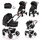 Lorelli Premium Дeтска количка ANGEL BLACK 3 в 1