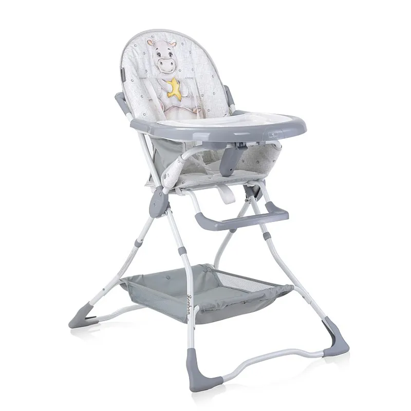 Lorelli Столче за хранене BONBON NOBLE GREY HIPPO