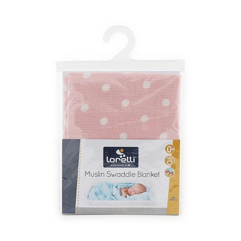 Lorelli Памучна пелена 80/80 СМ РОЗОВИ ТОЧКИ Lorelli Памучна пелена 80/80 СМ РОЗОВИ ТОЧКИ