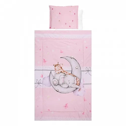 Lorelli Спален комплект 4 части РАНФОРС ПЕПЕРУДИ РОЗОВО