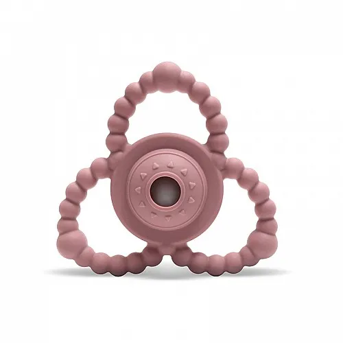 Lorelli Natural Силиконова гризалка-дрънкалка DEEP PINK