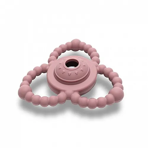 Lorelli Natural Силиконова гризалка-дрънкалка DEEP PINK