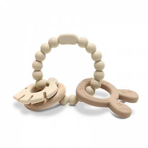 Lorelli Premium СИЛИКОНОВА ГРИЗАЛКА С БУК ЗАЙЧЕ NATURAL BEIGE