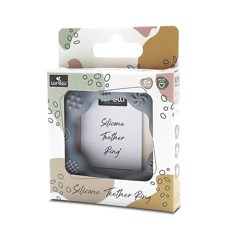 Lorelli Natural Силиконова гризалка РИНГ GREY