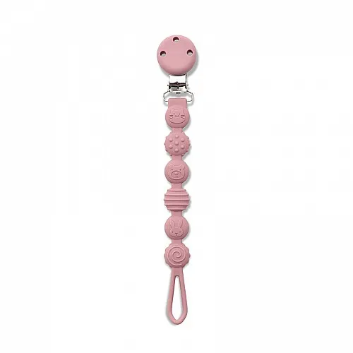 Lorelli Natural Силиконов държач за биберон DEEP PINK