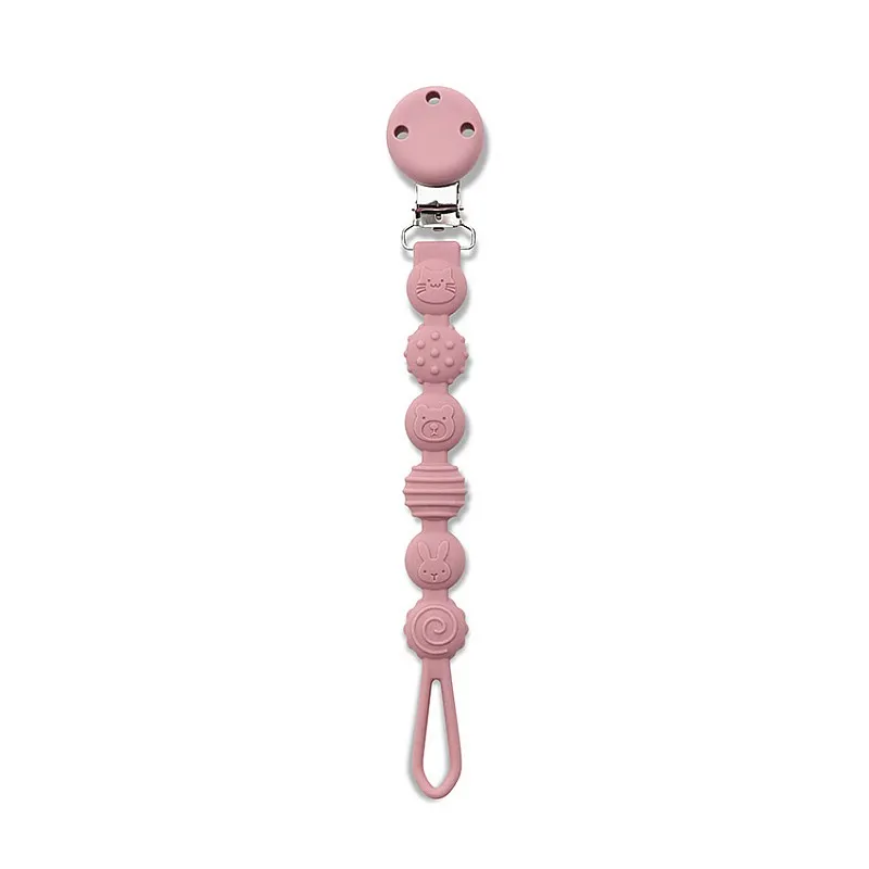 Lorelli Natural Силиконов държач за биберон DEEP PINK