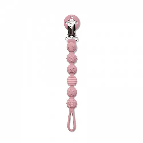 Lorelli Natural Силиконов държач за биберон DEEP PINK