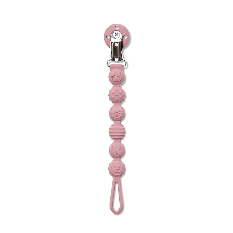 Lorelli Natural Силиконов държач за биберон DEEP PINK