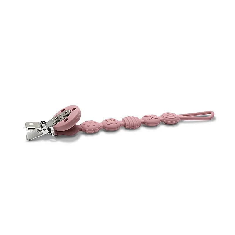 Lorelli Natural Силиконов държач за биберон DEEP PINK