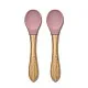 Lorelli Naatural Силиконови лъжички с бамбук 2БР NATURAL DEEP PINK
