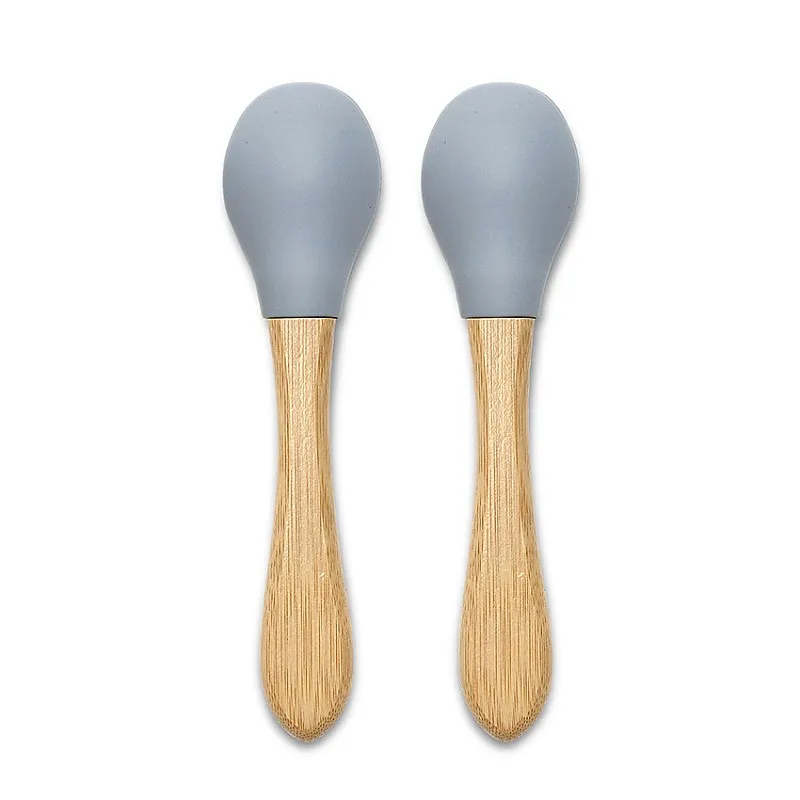 Lorelli Natural Силиконови лъжички с бамбук 2БР NATURAL GREY