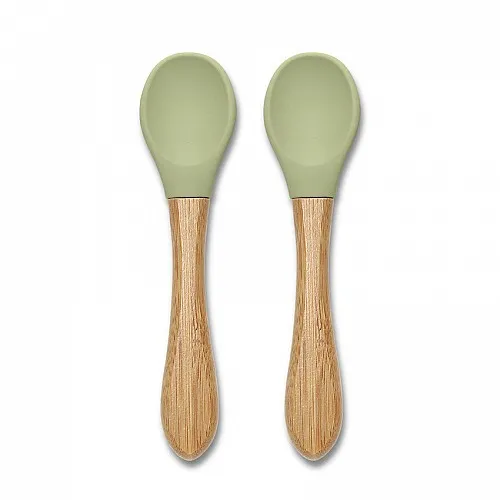 Lorelli Natural Силиконови лъжички с бамбук 2БР NATURAL FRESH GREEN