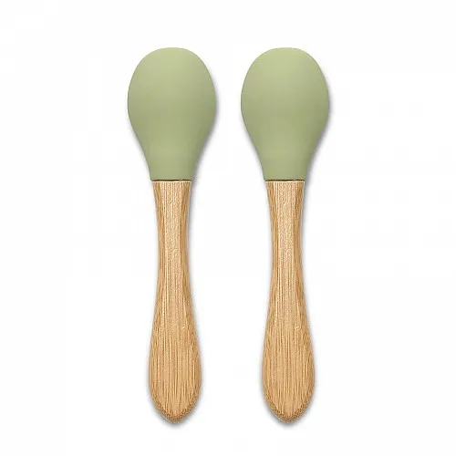 Lorelli Natural Силиконови лъжички с бамбук 2БР NATURAL FRESH GREEN