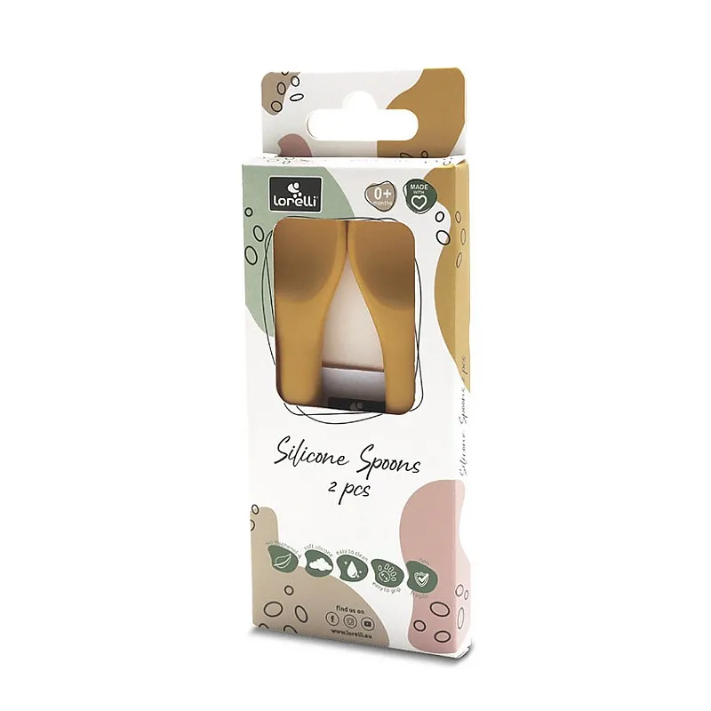 Lorelli Силиконови лъжички 2БР NATURAL YELLOW