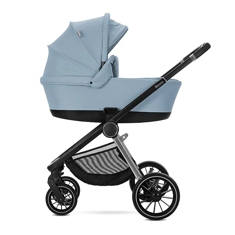 Lorelli Premium Детска количка BIANCA BLUE 3 В 1 до 22кг с кош за новородено