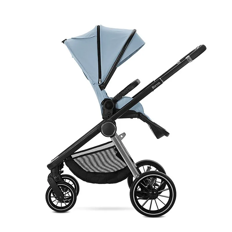 Lorelli Premium Детска количка BIANCA BLUE 3 В 1 до 22кг с кош за новородено