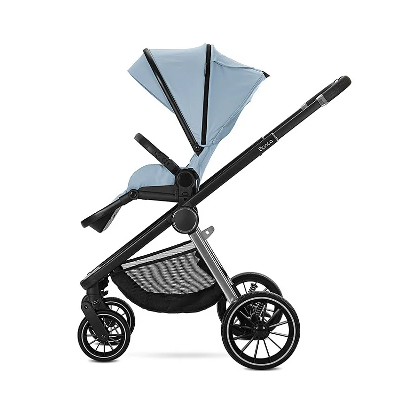Lorelli Premium Детска количка BIANCA BLUE 3 В 1 до 22кг с кош за новородено