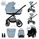 Lorelli Premium Детска количка BIANCA BLUE 3 В 1 до 22кг с кош за новородено