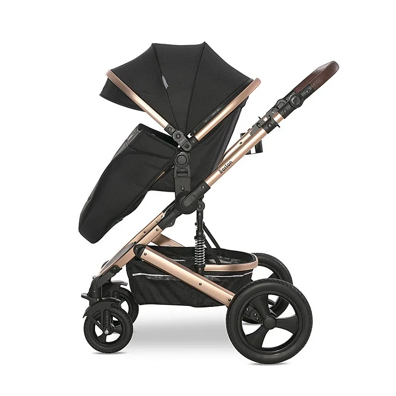 Lorelli Premium Детска количка BOSTON BLACK+АДАПТОРИ
