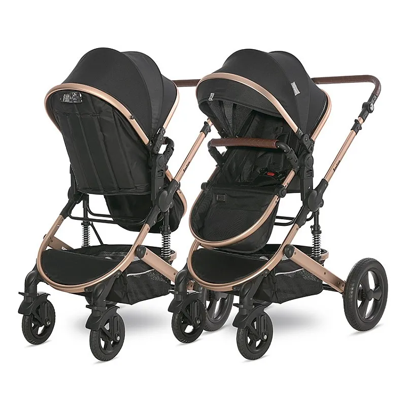 Lorelli Premium Детска количка BOSTON BLACK+АДАПТОРИ