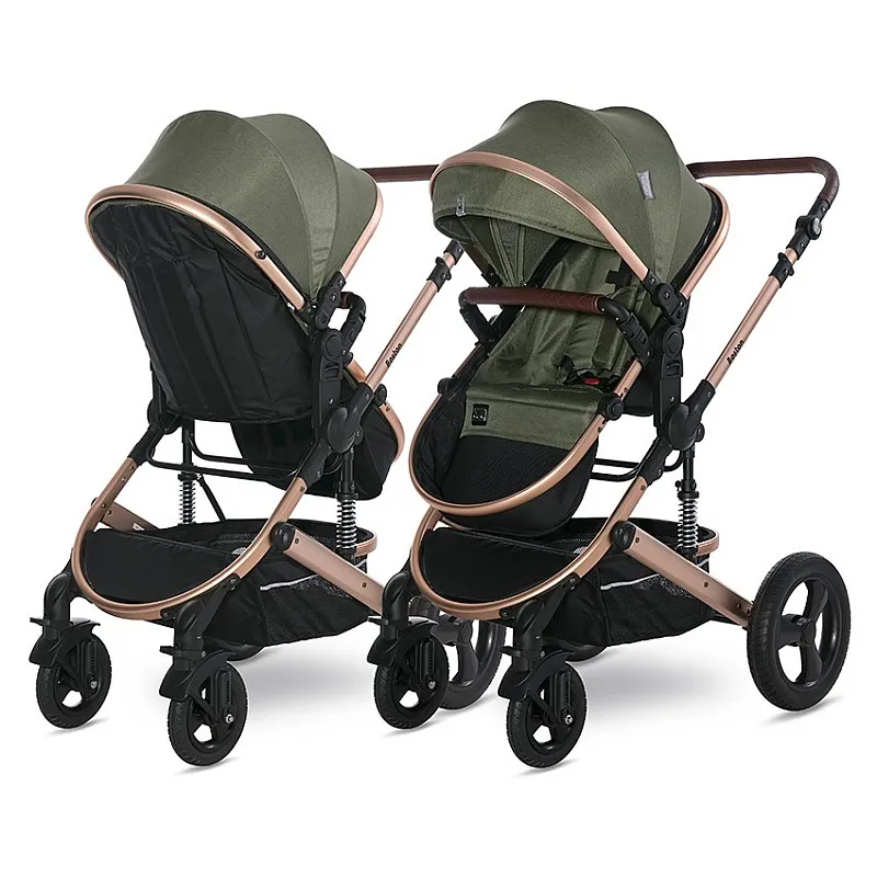 Lorelli Premium Детска количка BOSTON LODEN GREEN+АДАПТОРИ
