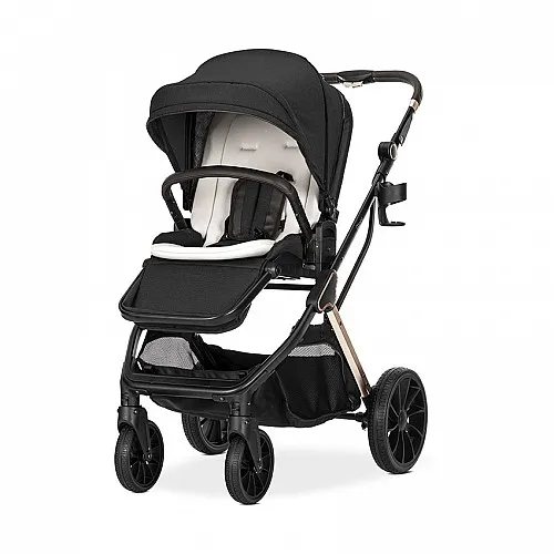 Lorelli Детска количка GLORY 2in1 BLACK+АДАПТОРИ с кош за новородено