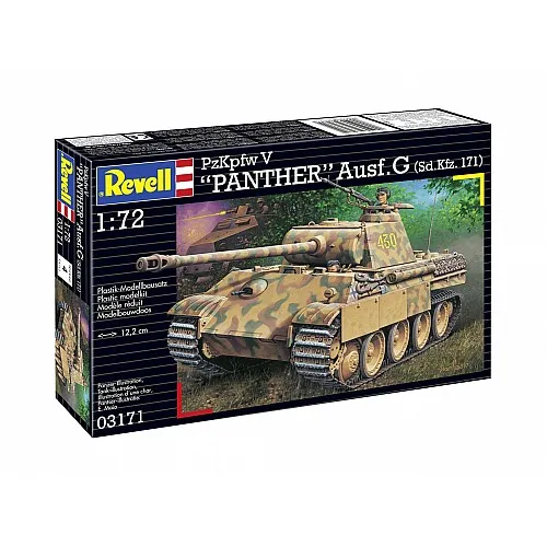 Сглобяем модел, Revell, Германски танк от Втората световна война PzKpfw V, 124 части