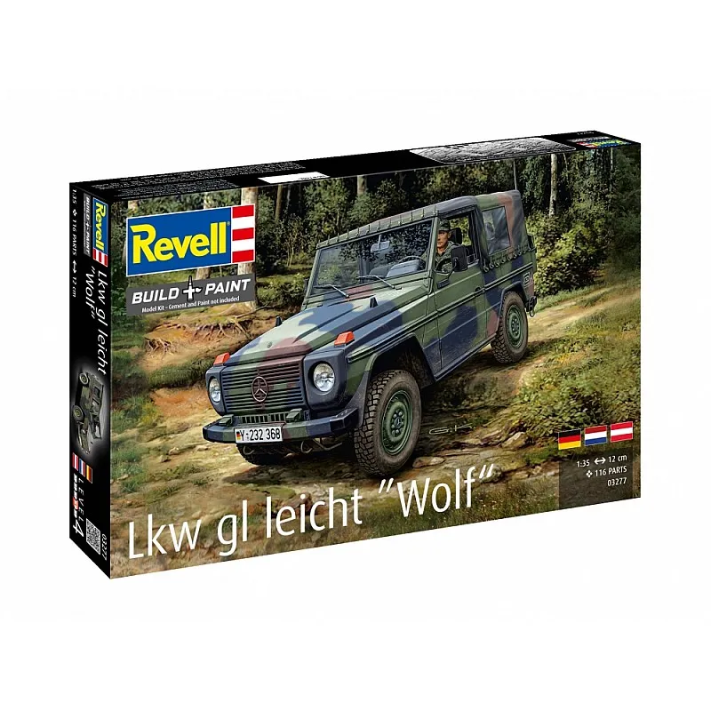 Сглобяем модел, Revell, Военен автомобил, Mercedes-Benz G-Class, 116 части