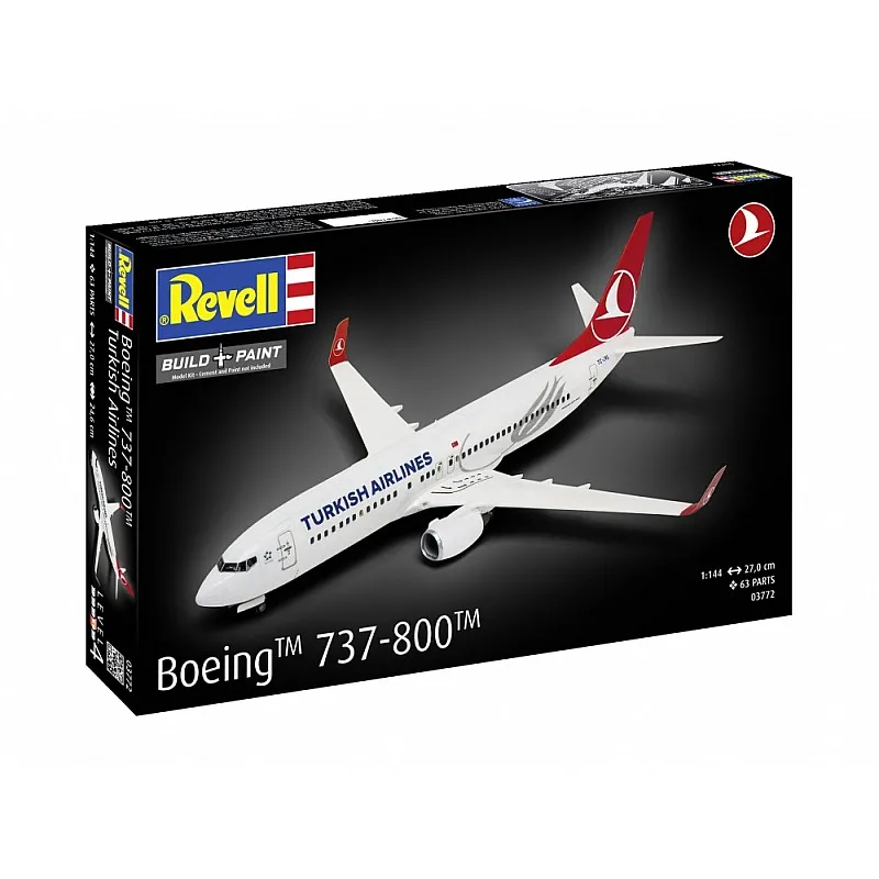 Сглобяем модел, Revell, Самолет Боинг 737-800 Турски авиолинии, 63 части