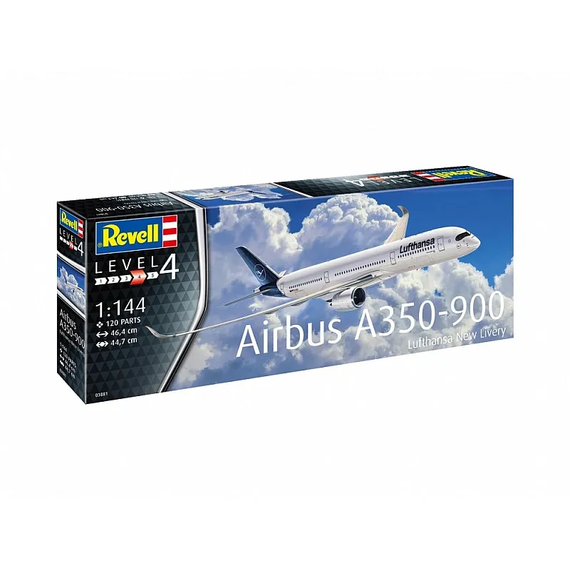 Сглобяем модел, Revell, Самолет Airbus A350-900 Lufthansa, 120 части