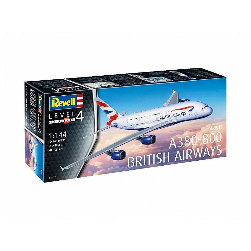 Сглобяем модел, Revell, Самолет Airbus A380-800 British Airways, 163 части