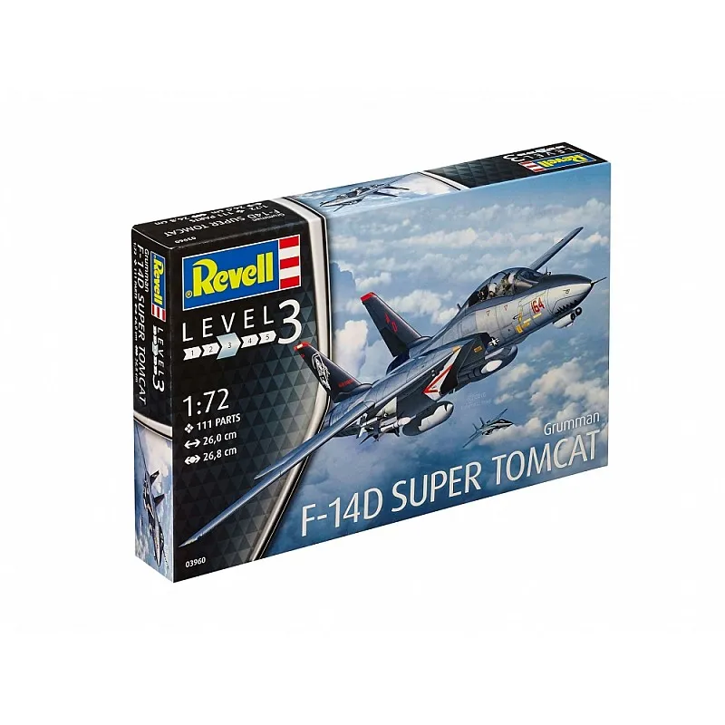 Сглобяем модел, Revell, Изтребител Grumman F-14D Super Tomcat, 111 части