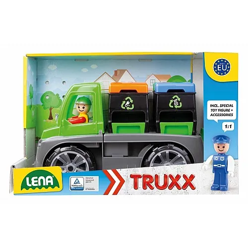 Количка за игра, Lena, Камион за рециклиране, Truxx 28 см