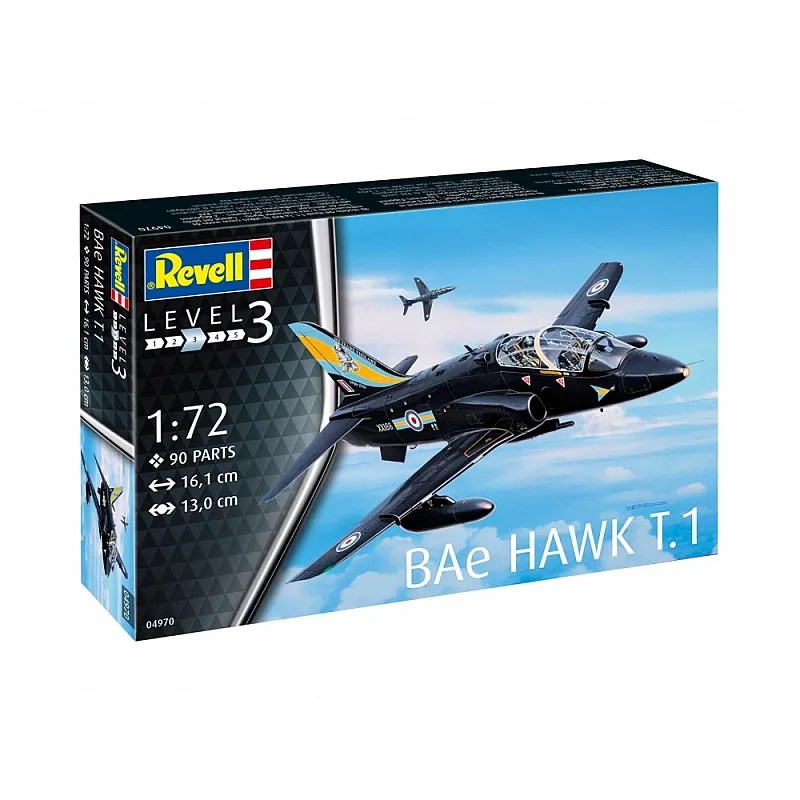 Сглобяем модел, Revell, Боен самолет BAe Hawk T.1, 90 части