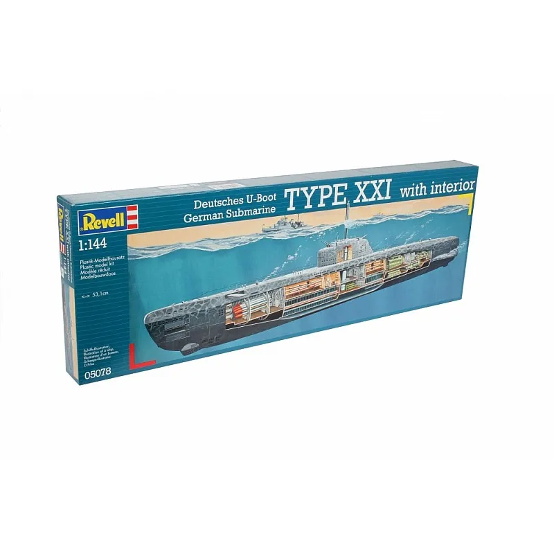 Сглобяем модел, Revell, Подводница Type XXI с интериор, 50 части
