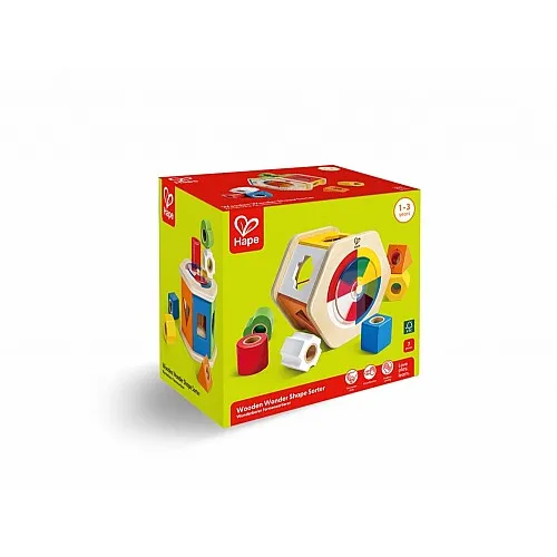 Разноцветен дървен сортер, Hape, 7 части