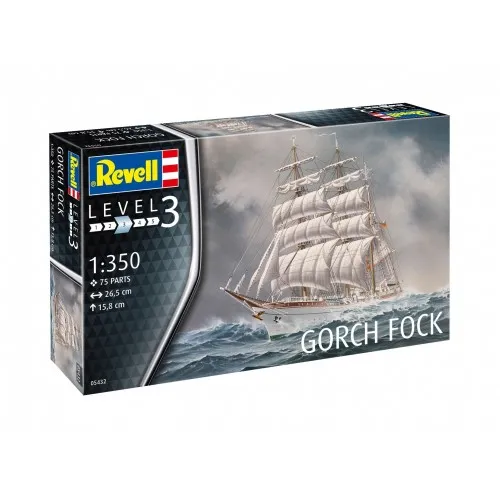 Сглобяем модел, Revell, Ветроходен кораб Gorch Fock, 75 части