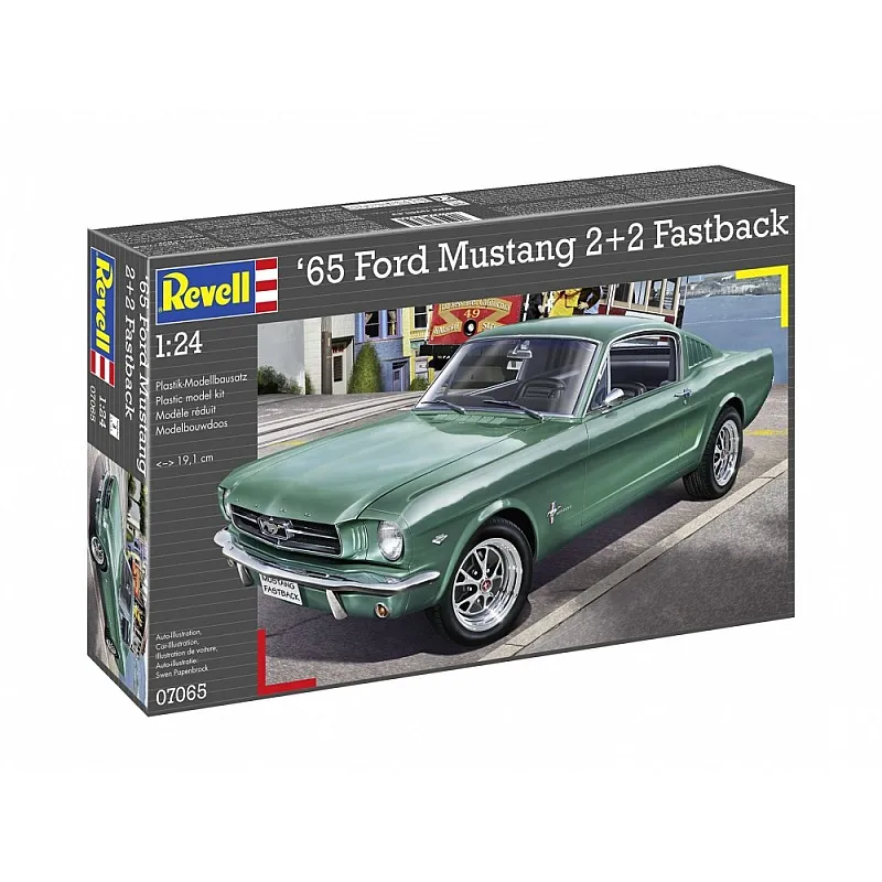 Сглобяем модел, Revell, Автомобил 1965 Ford Mustang 2+2 Fastback, 82 части