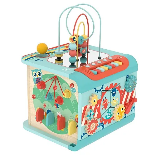 Интерактивна играчка, Hape, Магически музикален куб 4 в 1
