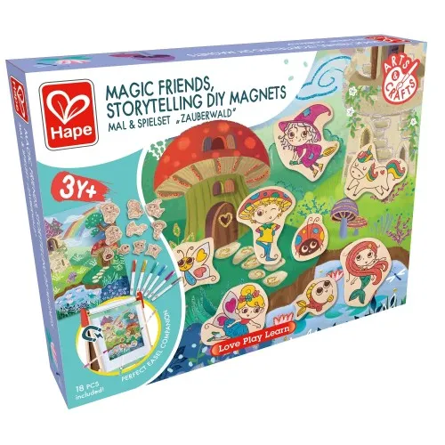 Творчески комплект, Hape, Направи си сам магнити, Вълшебни приятели, 18 части
