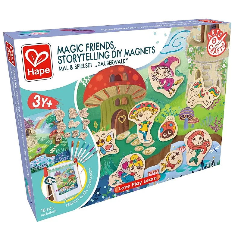 Творчески комплект, Hape, Направи си сам магнити, Вълшебни приятели, 18 части