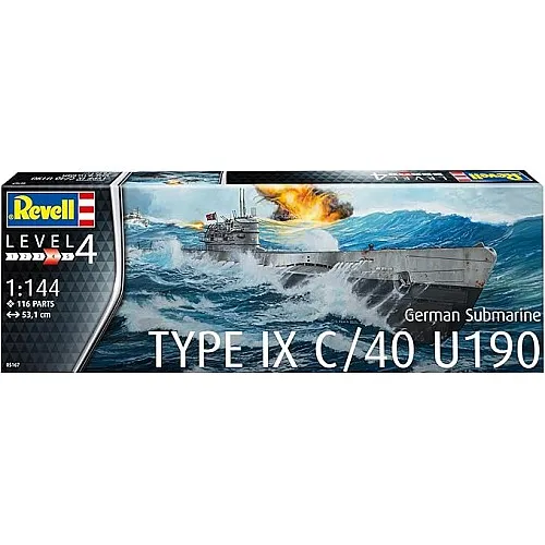 Сглобяем модел, Revell, Германска подводница IX C-40 (U190), 116 части