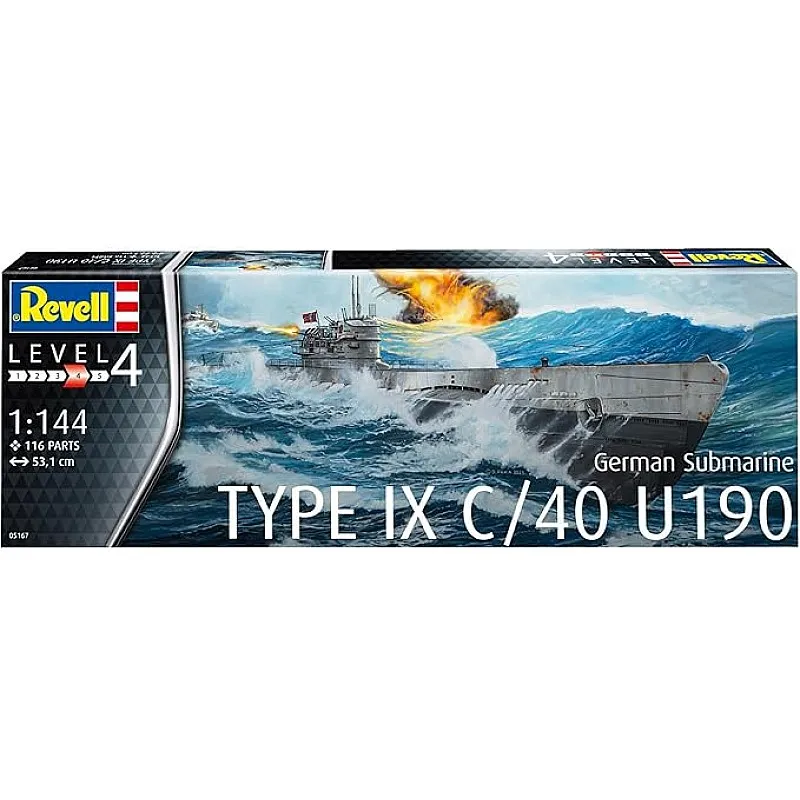 Сглобяем модел, Revell, Германска подводница IX C-40 (U190), 116 части