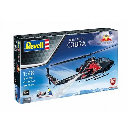 Сглобяем модел, Revell, Подаръчен комплект, Хеликоптер Flying Bulls AH-1F Cobra, с аксесоари