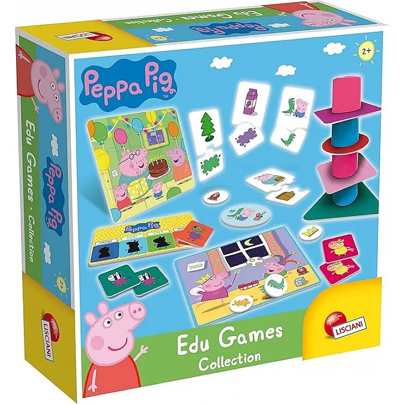 Комплект образователни игри, Lisciani, Peppa Pig