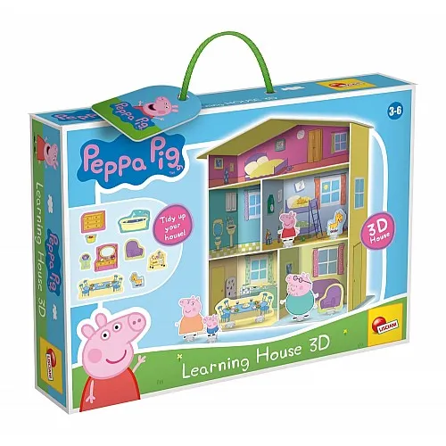Образователен комплект, Lisciani, Peppa Pig, 3D къща с мебели