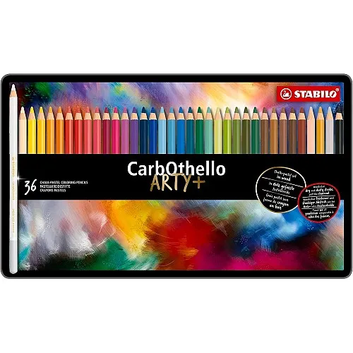 Комплект цветни моливи, Stabilo, CarbOthello ARTYplus, Метална кутия, 36 броя