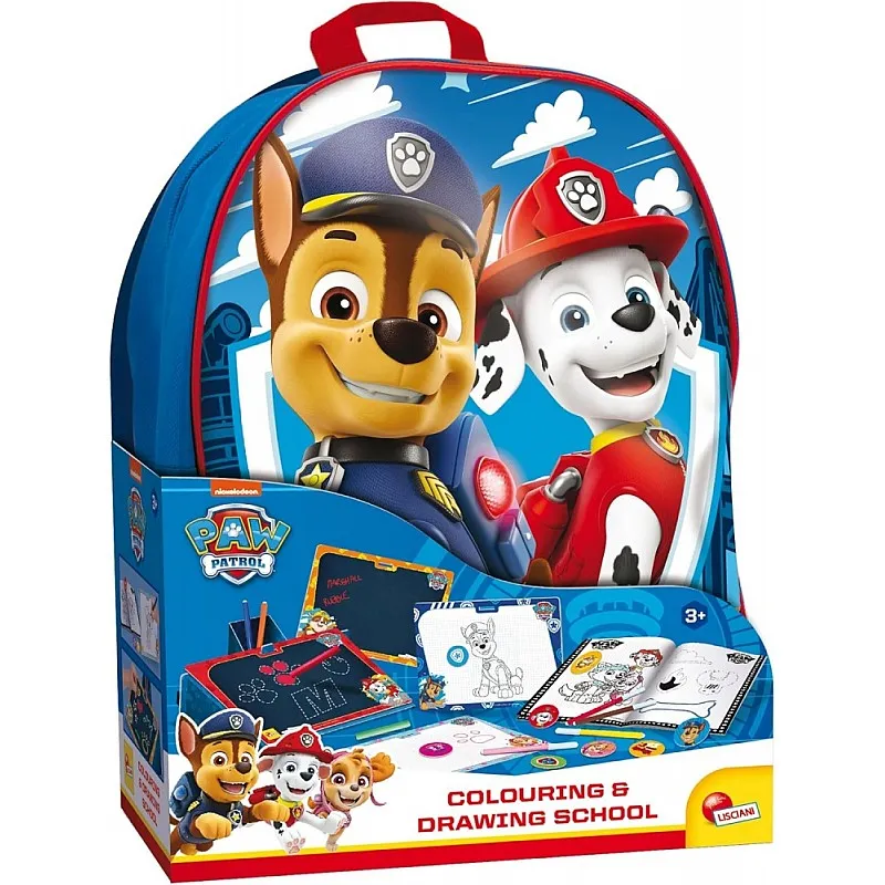 Творчески комплект, Lisciani, Paw Patrol, 2 в 1 раница с комплект за рисуване