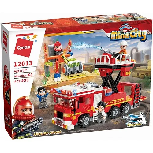 Конструктор, Qman, MineCity, Противопожарна спасителна служба, 539 части