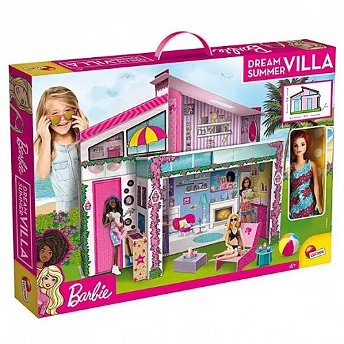 Креативен комплект, Lisciani, Barbie, Направи си сам лятна къща Barbie с включена кукла